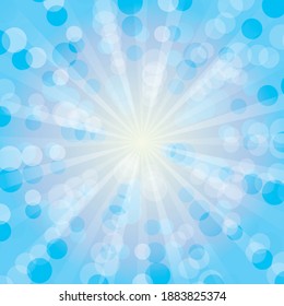Beautiful blue lens background. Vector marketing backdrop.