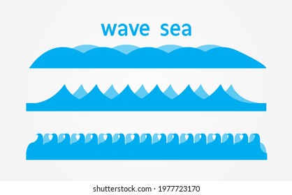 Beautiful blue ocean wave vector pattern