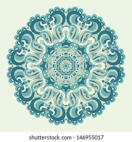 Beautiful blue ornament background vector eps 8