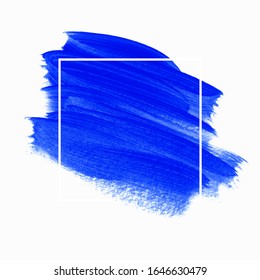 Beautiful blue paint abstract background vector with frame. Perfect paint design for sport poster, logo and sale banner.