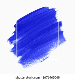 Beautiful blue paint abstract background vector with frame. Perfect paint design for sport poster, logo and sale banner.