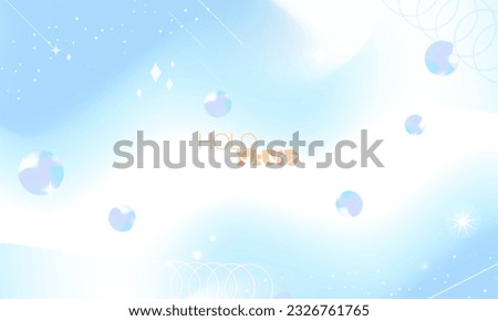 Beautiful Blue Pastel Background with copy space. Liquid pastel gradient template with stars and wave design. Editable Vector Illustration. EPS 10 File.