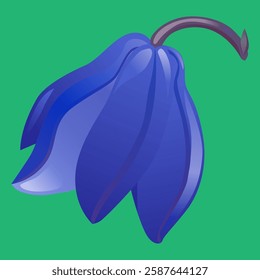 beautiful blue plant flower vector illustration