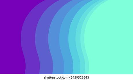 beautiful blue to purple waves. background of resonating waves. flat waves in the evening
