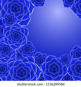 Beautiful blue rose flower background