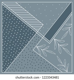 beautiful blue scarf pattern