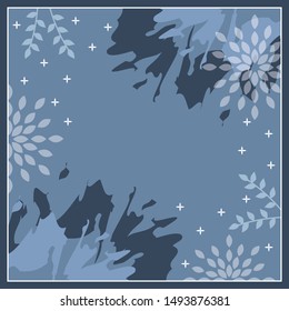 beautiful blue scarf pattern design