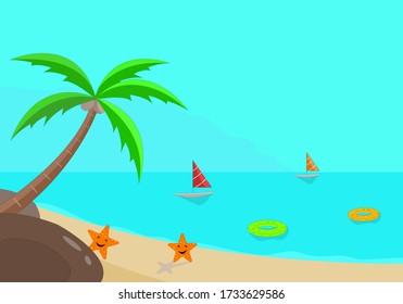 beautiful blue sea in the summer season