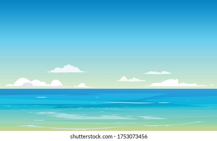 Beautiful blue sea in the summer season