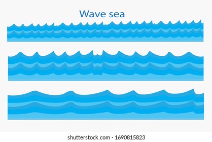 Beautiful Blue Sea Water Wave Vector