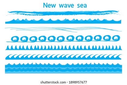 Beautiful Blue Sea Water Wave Vector