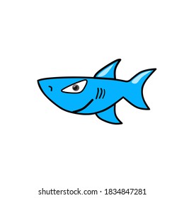 a beautiful blue shark suitable for the logo
