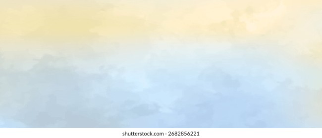 Hermoso cielo azul con nubes y amarillo para volantes, póster, Anuncio, tarjetas, Vector Antiguas Premium Plantilla de fondo