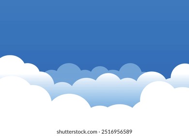 Hermosa ilustración de cielo azul de cielo en nubes