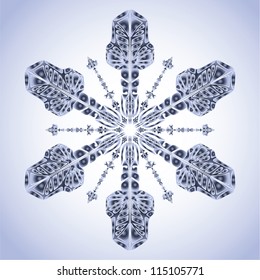 Beautiful blue snowflake