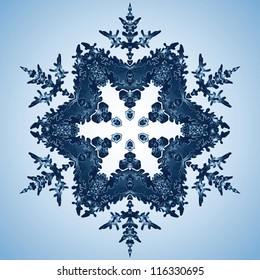 Beautiful blue snowflake