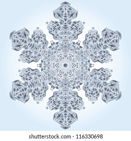 Beautiful blue snowflake