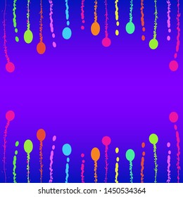 Beautiful blue square shape background for banner, invitation, cards for New year and Christmas