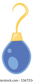 Hermosos pendientes azules vectorial o ilustración de color