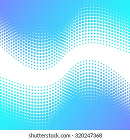 Beautiful blue vector abstract background with halftone effect