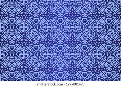 bella ilustración vectorial azul con mosaico estelar abstracto sin costuras
