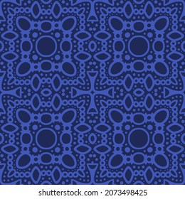 Hermosa ilustración vectorial azul con patrón cuadrado abstracto sin fisuras