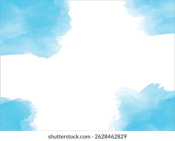 Beautiful blue watercolor background texture perfect for graphic design projects, invitations, posters, and artistic creative compositions with soft painted effects