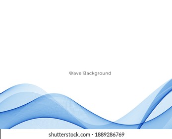 beautiful blue wave abstract background