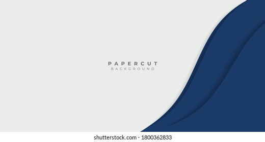 Beautiful blue wave abstract vector business background banner.
