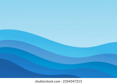 Beautiful blue wave background. Abstract design background with sea colors.