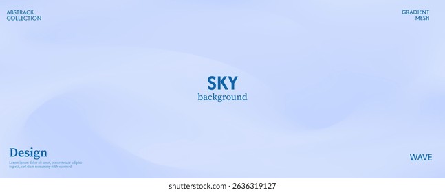 Schöne blaue wellige abstrakte Textur Hintergrund weich und luxuriös. Helle und dunkle Kombination. Minimalistisches Pastellfarbendesign