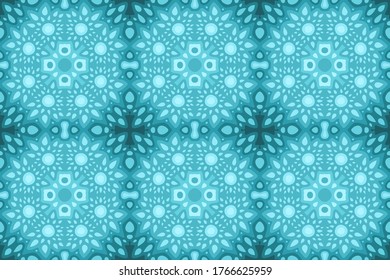 Beautiful blue web background with abstract seamless tile pattern