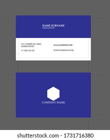 beautiful blue and white business card design vector illustration simple creative modern
