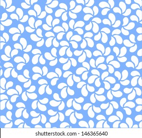 Beautiful blue and white retro repetitive background with-tear shape elements vector