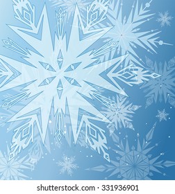 Beautiful blue winter background