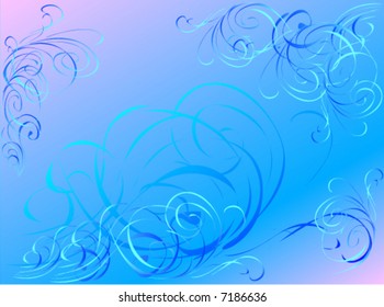 Beautiful blue  winter and christmas background