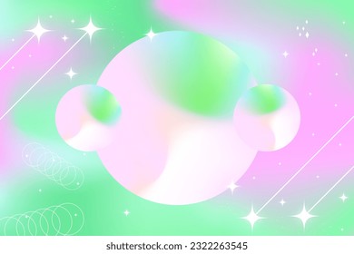 Beautiful Blue and Yellow Fantasy Pastel Background with twinkling stars, diamonds and geometric element designs. Cosmic Futuristic wallpaper. Vector Illustration. EPS 10.