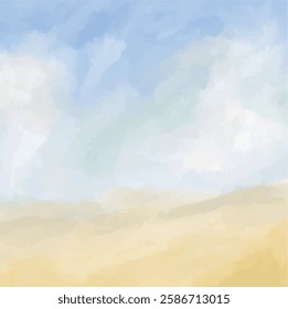 Beautiful Blue and yellow watercolor background