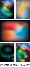Beautiful blur cosmic backgrounds set