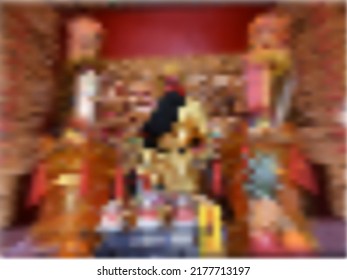 Beautiful Blurred Background Vector Illustration Of Guan Yu God