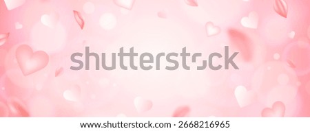 Beautiful blurry Valentine's Day background with soft romantic atmosphere and gentle focus effects for love designs