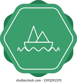 Beautiful Boat Line Vector Icon