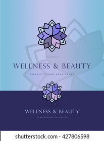 BEAUTIFUL, BOHEMIAN , FLOWER - STAR , VECTOR ICON / LOGO