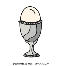 Beautiful boiled egg. Vector illustration