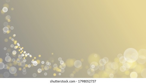 Beautiful bokeh blurred lights vector abstract background with defocused transparent lights effect with copy space frame.