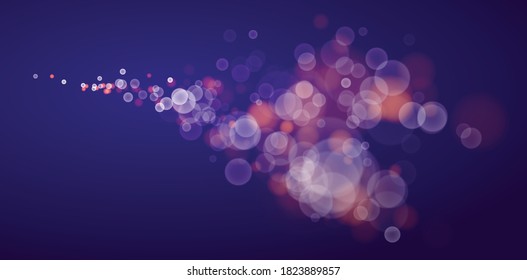 Beautiful bokeh blurred lights vector abstract background with defocused transparent lights effect.