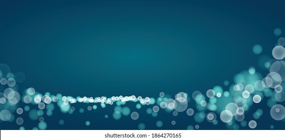 Beautiful bokeh blurred lights vector abstract background with defocused transparent lights effect with copy space frame.