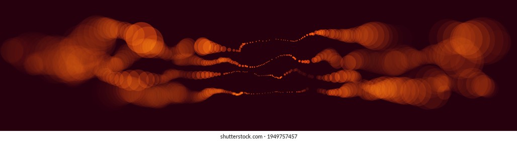 Beautiful bokeh blurred lights vector abstract background with defocused transparent lights effect, city nightlife, festive and dreamy.