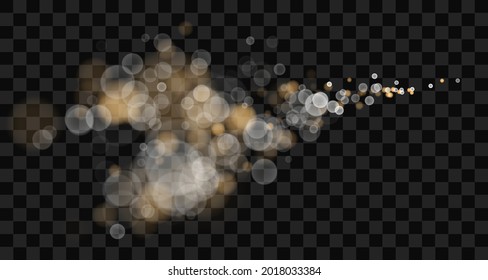 Beautiful bokeh blurred lights vector abstract background with defocused transparent lights effect, ready to put over any photo.