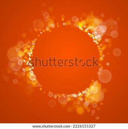 Beautiful bokeh blurred lights vector abstract background with defocused transparent lights effect with copy space frame.